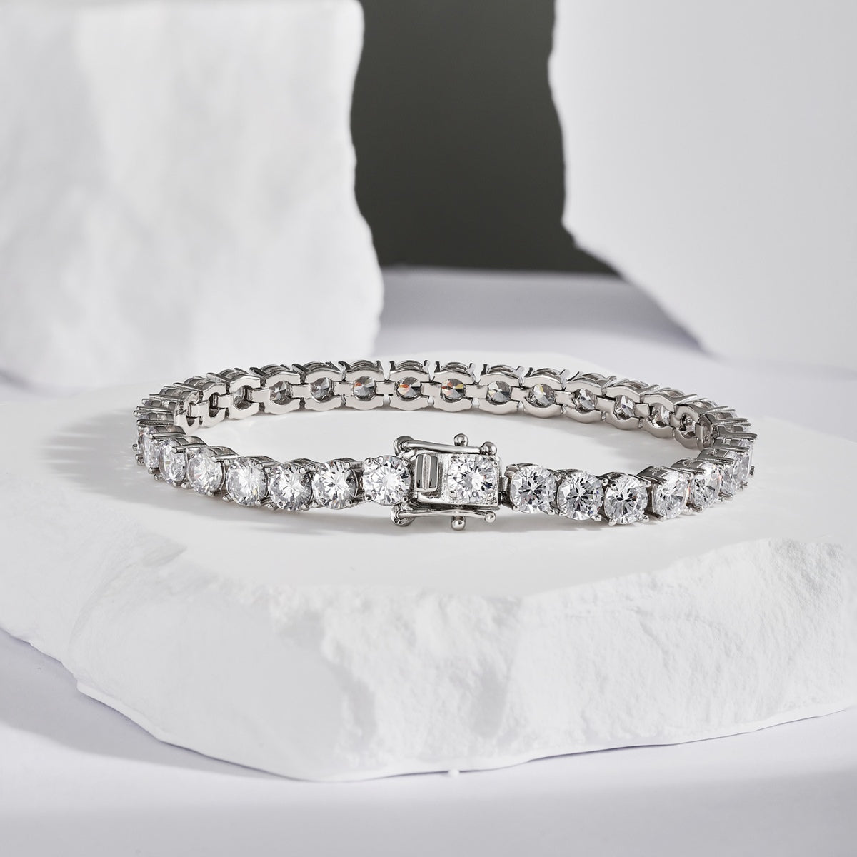 [Polaidi Jewelry]Ornate Sparkling Round Cut Wedding Bracelet