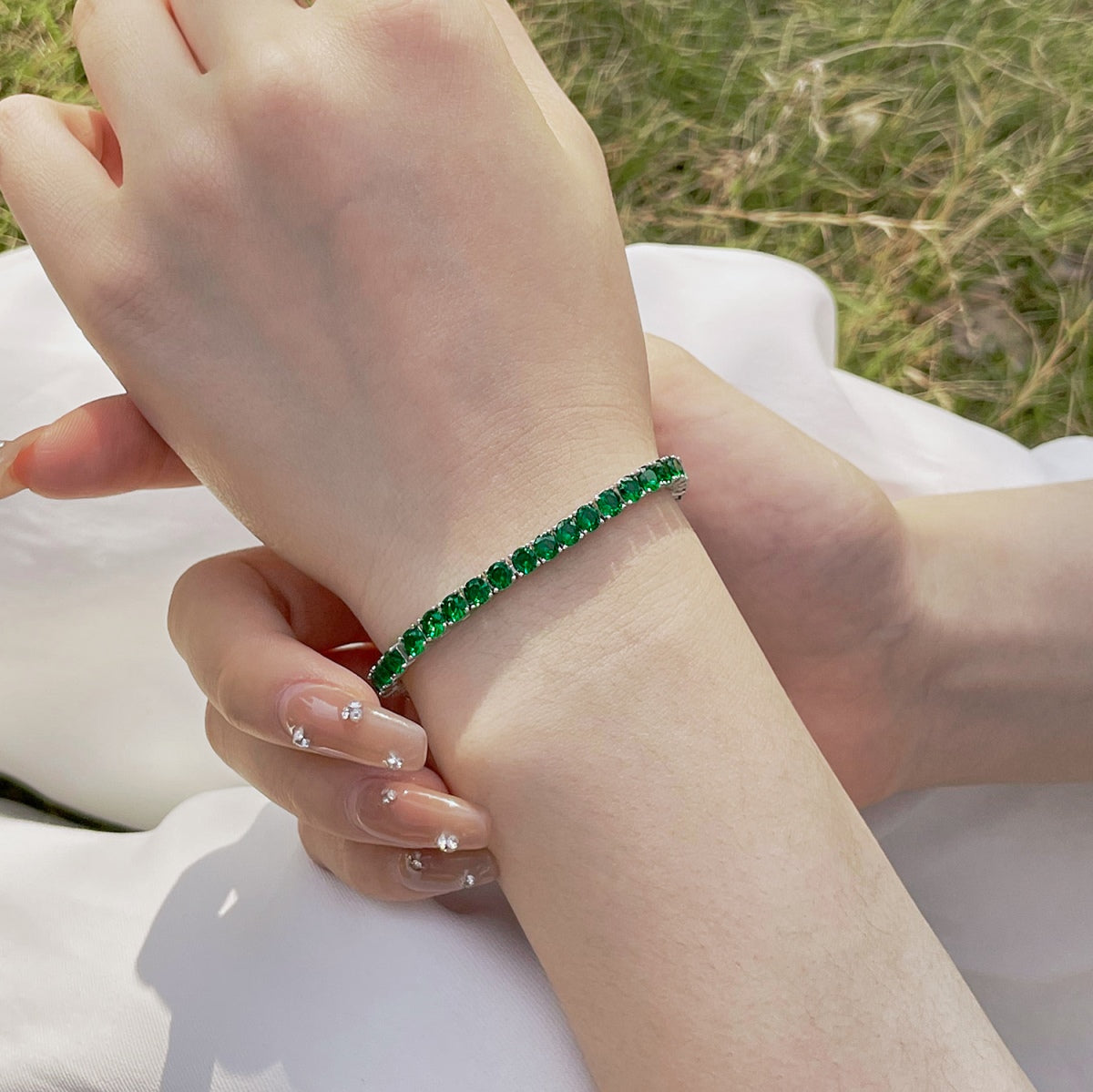[Polaidi Jewelry]Radiant Colorful Round Cut Party Bracelet