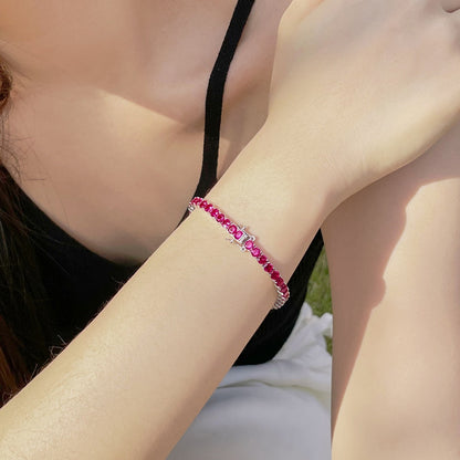 [Polaidi Jewelry]Radiant Colorful Round Cut Party Bracelet