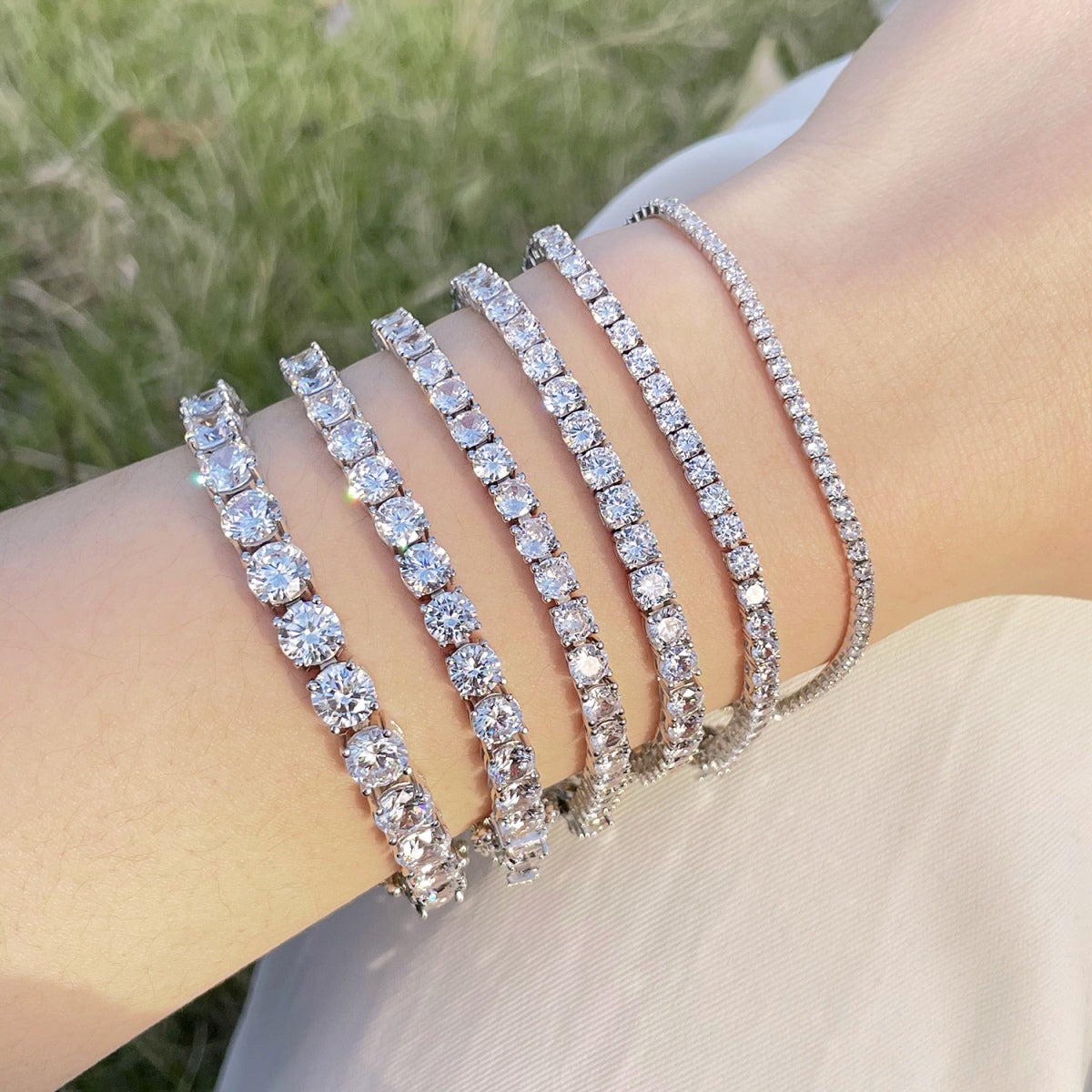 [Polaidi Jewelry]0.75 Carat Dazzling Round Cut Wedding Bracelet