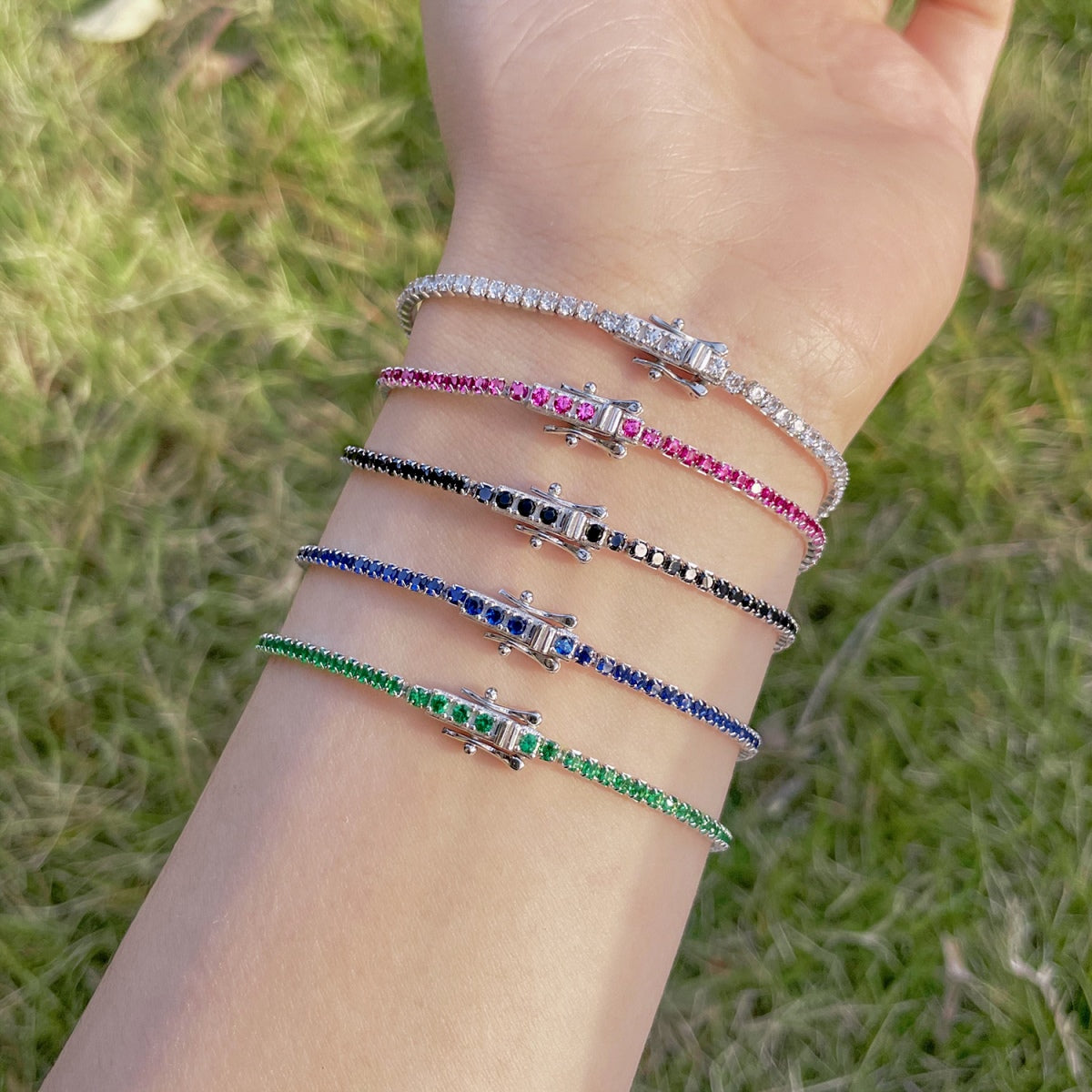 [Polaidi Jewelry]Radiant Colorful Round Cut Party Bracelet