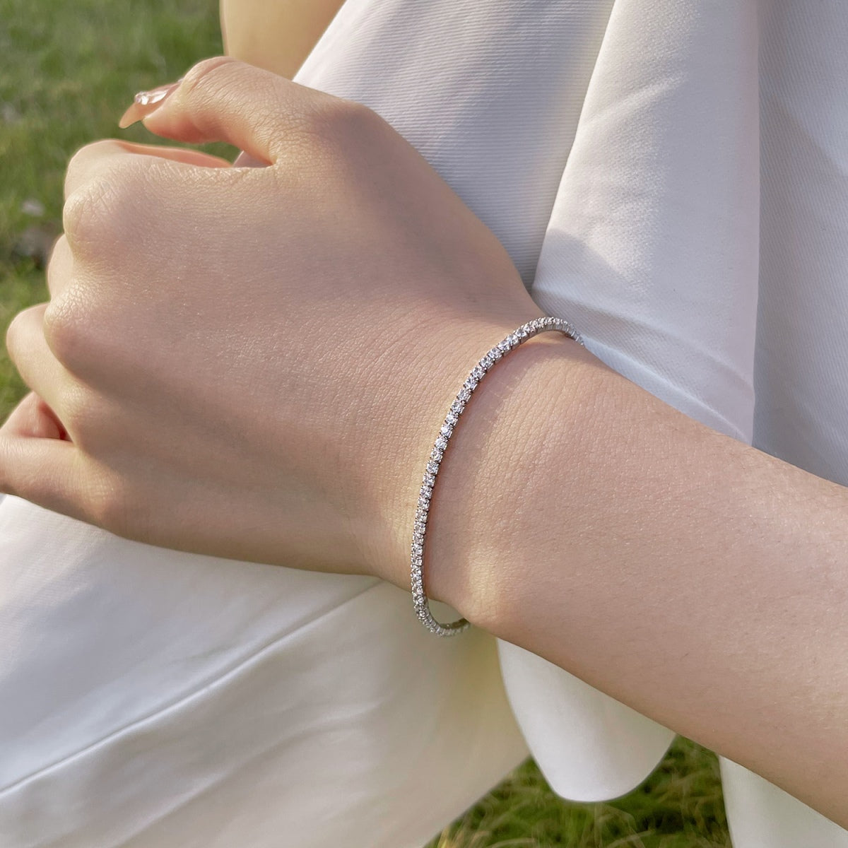 [Polaidi Jewelry]Radiant Colorful Round Cut Party Bracelet