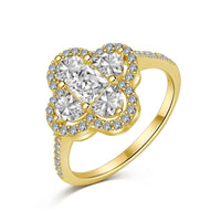 [Polaidi Jewelry ]Luxurious Eternity Flower Shape Banquet Ring