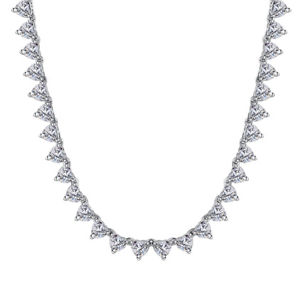 [Polaidi Jewelry]Ornate Heart Cut Tennis Necklace