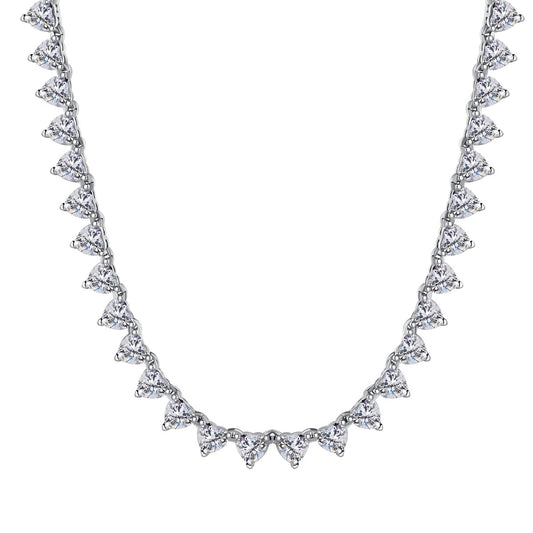 [Polaidi Jewelry ]Ornate Heart Cut Tennis Necklace
