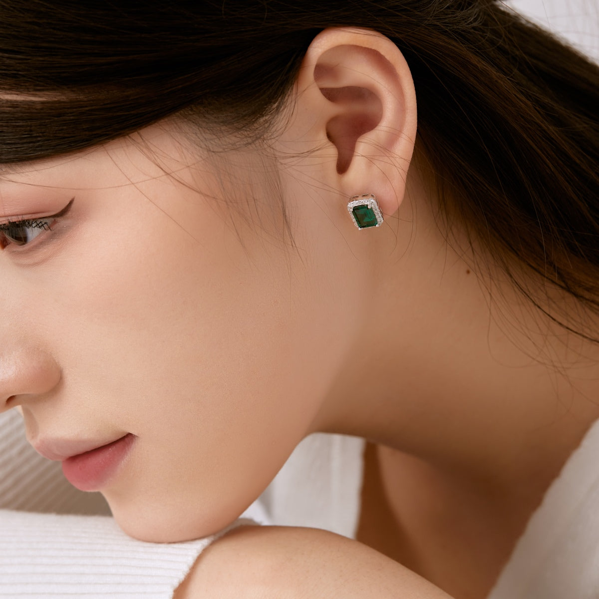 [Polaidi Jewelry]Luxurious Dainty Emerald Cut Banquet Earrings