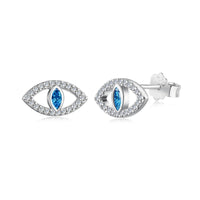 [Polaidi Jewelry ]Blue Devil Eyes Hollow Stud Earrings