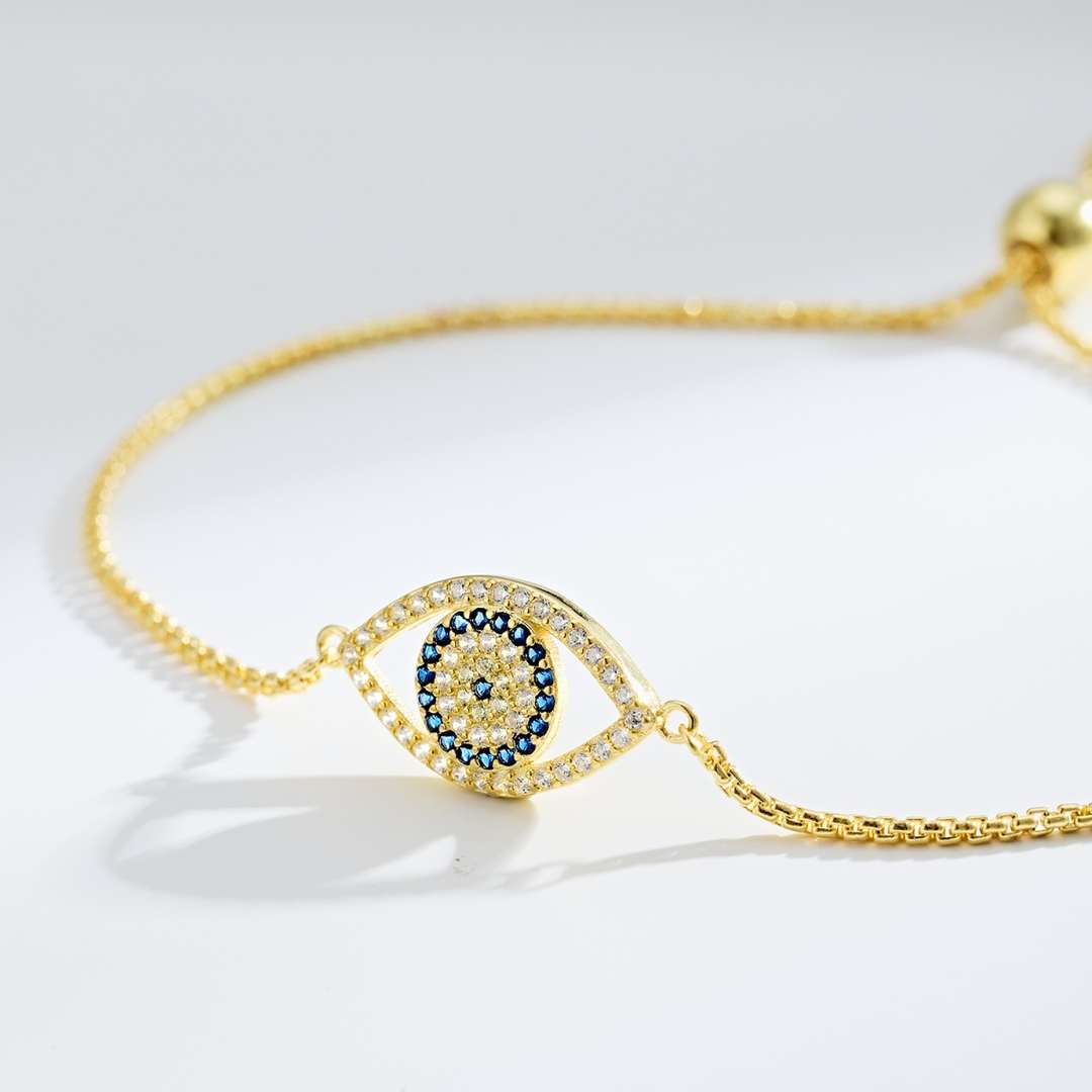 [Polaidi Jewelry]Dazzling Eye Shape Necklace