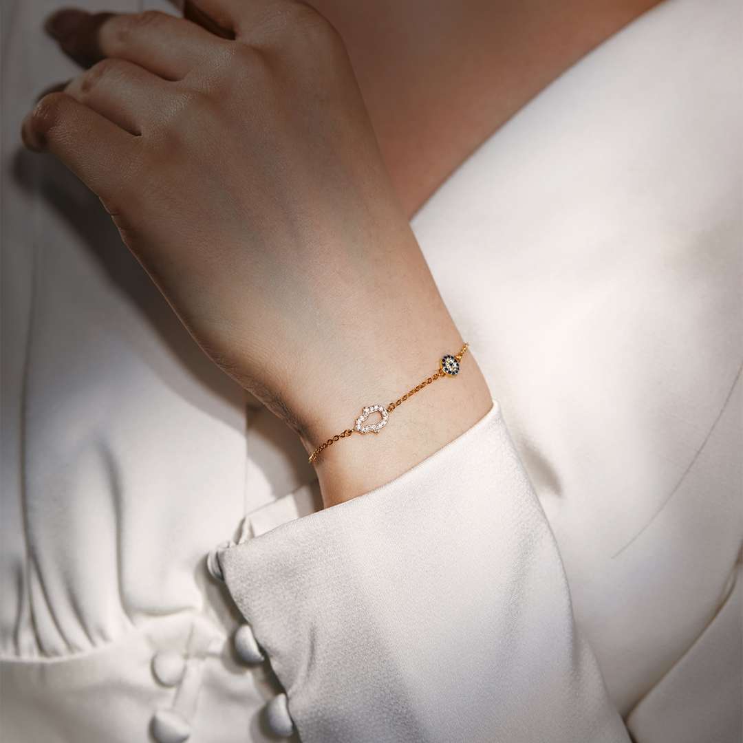 [Polaidi Jewelry]Gost Shape & Round Shape Necklace