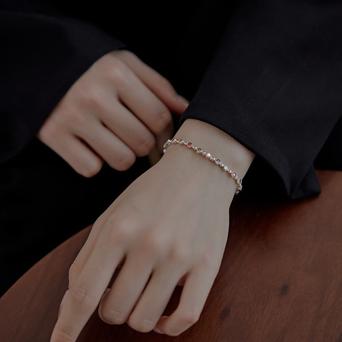 [Polaidi Jewelry]Sparkling Exquisite Round Cut Party Bracelet