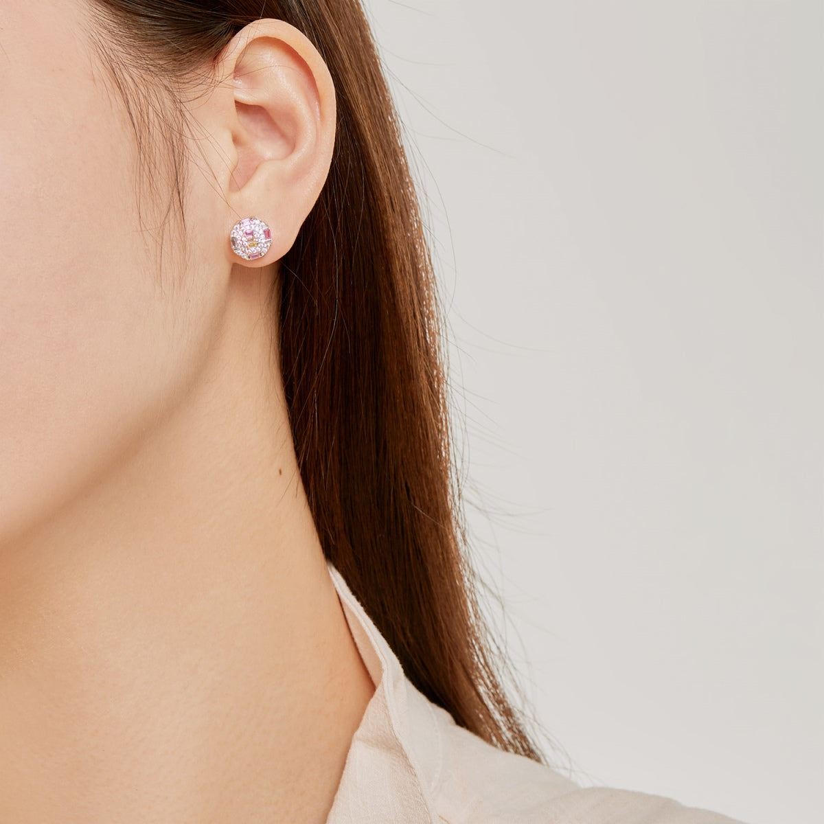 [Polaidi Jewelry]Ornate Colorful Octagon Shape Daily Earrings