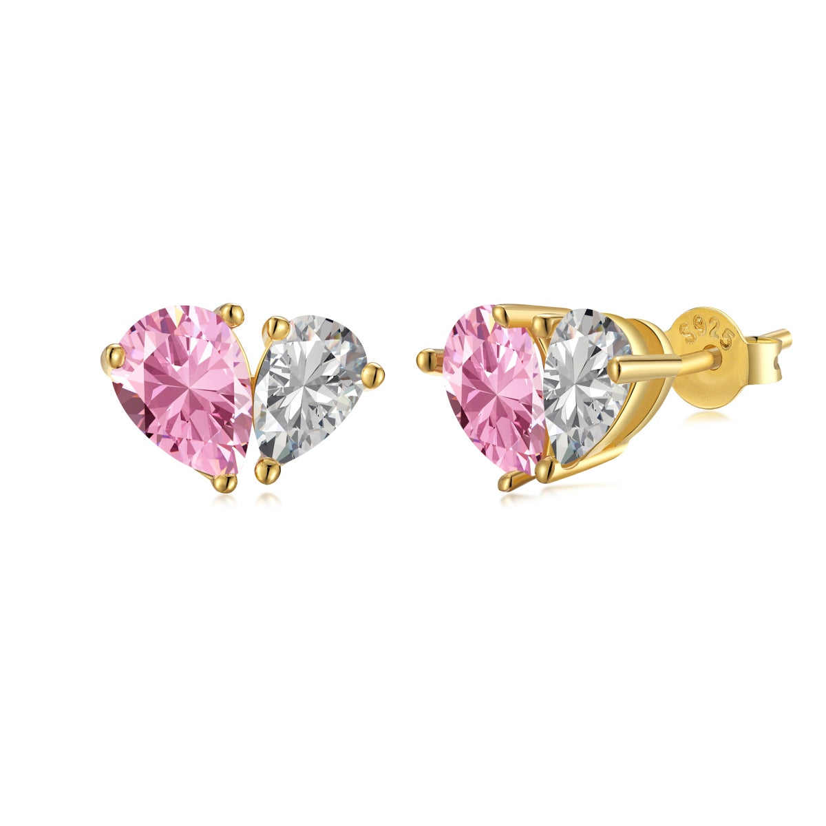 [Polaidi Jewelry]Dazzling Elegant Heart Cut Lover Earrings