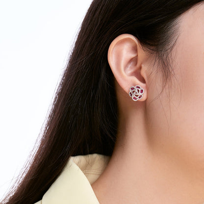 [Polaidi Jewelry]Exquisite Flower Shape Daily Earrings