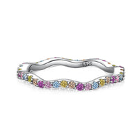 [Polaidi Jewelry ]Dainty Colorful Round Cut Party Ring