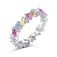 [Polaidi Jewelry ]Dazzling Polychromatic Multi cut Daily Ring