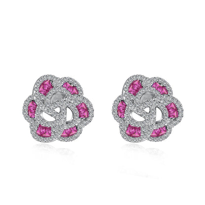 [Polaidi Jewelry]Exquisite Flower Shape Daily Earrings