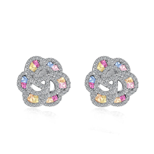 [Polaidi Jewelry]Exquisite Flower Shape Daily Earrings