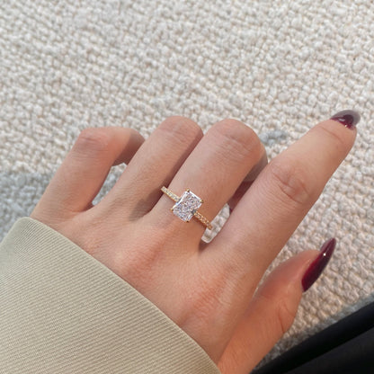 [Polaidi Jewelry]2.0 Carat Dazzling Sparkling Radiant Cut Party Ring
