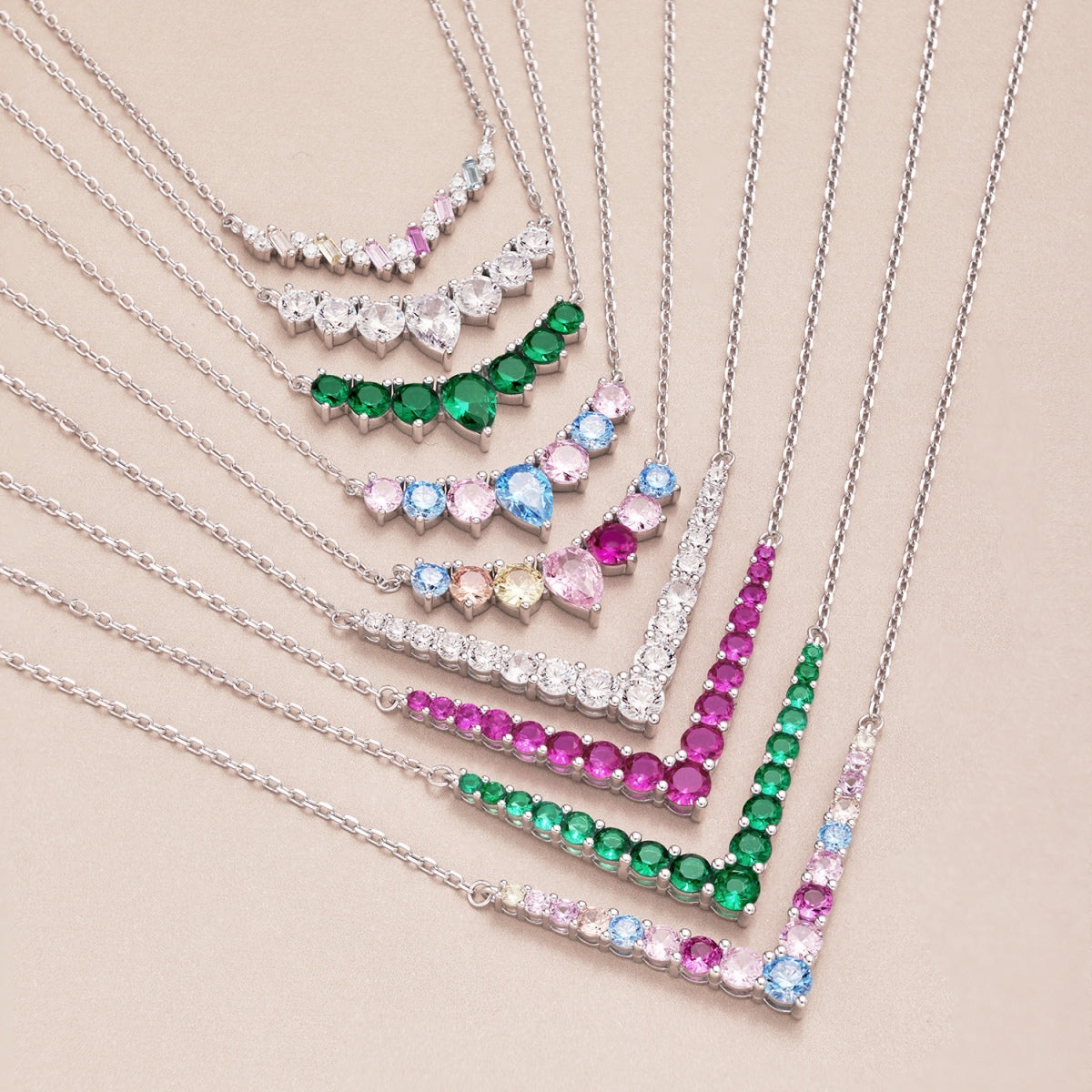[Polaidi Jewelry]Dazzling Rainbow Necklace