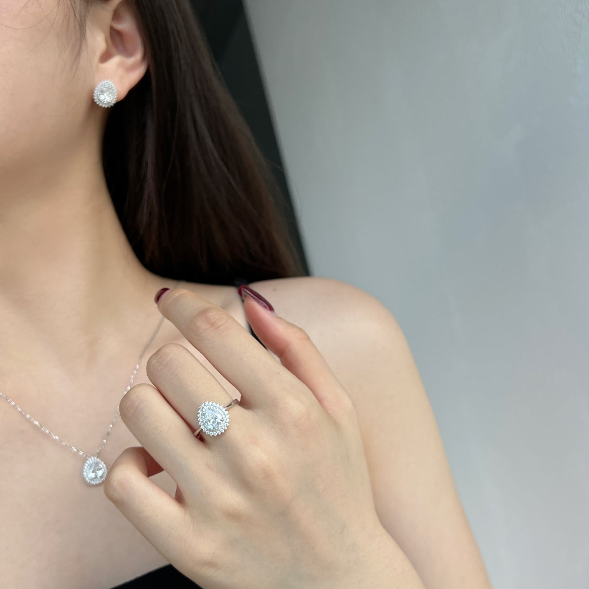 [Polaidi Jewelry]Delicate Gorgeous Pear Cut Daily Earrings