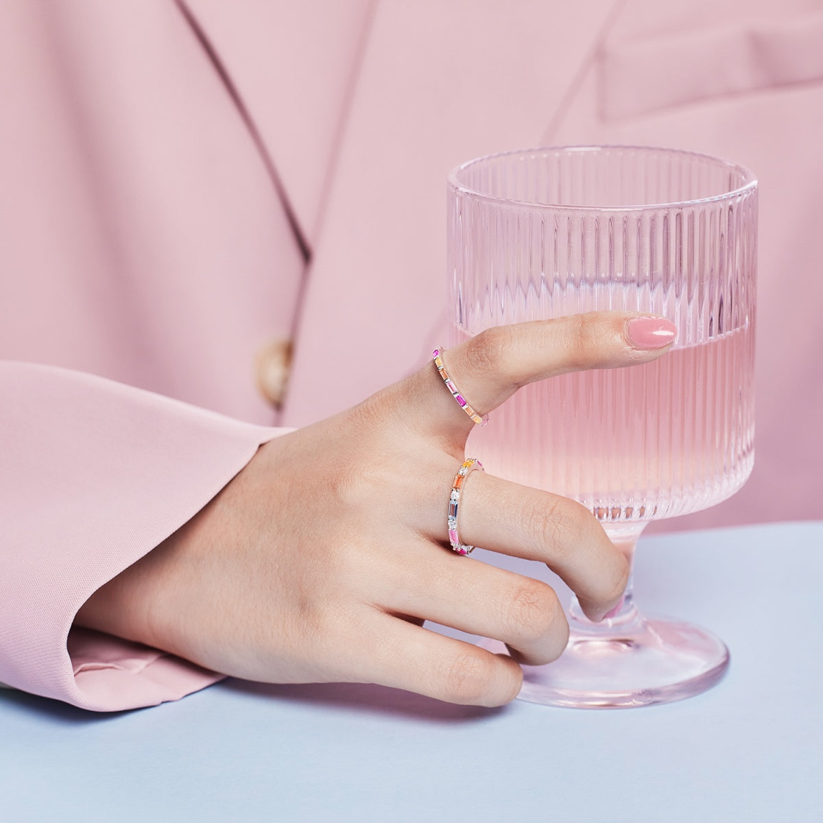[Polaidi Jewelry]Lively In Shades Elegant Radiant Cut Daily Ring