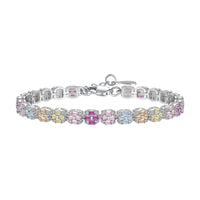 [Polaidi Jewelry ]Delicate Colorful Emerald Cut Daily Bracelet