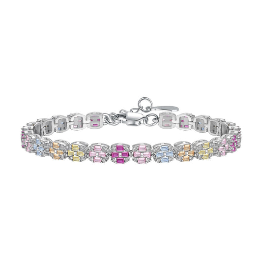 [Polaidi Jewelry]Delicate Colorful Emerald Cut Daily Bracelet
