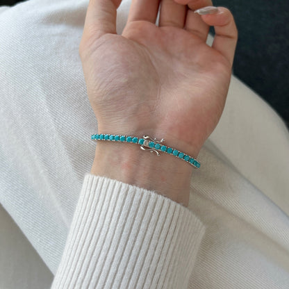 [Polaidi Jewelry]Dainty Charming Round Cut Tennis Bracelet