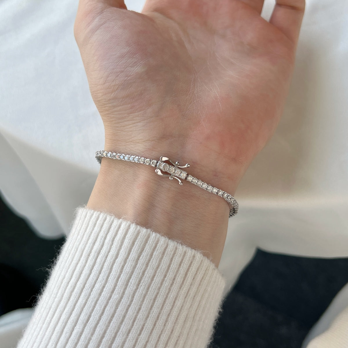 [Polaidi Jewelry]Dazzling Exquisite Round Cut Daily Bracelet