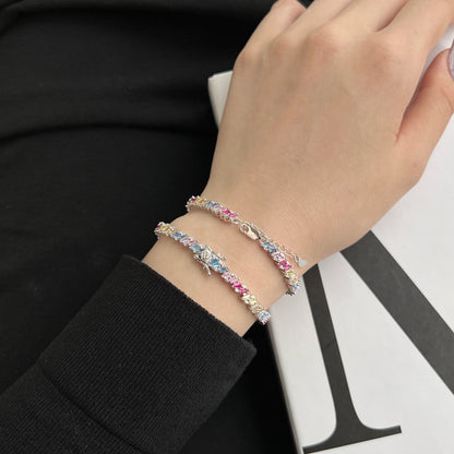 [Polaidi Jewelry]Ornate Sparkling Multi Cut Party Bracelet