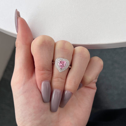 [Polaidi Jewelry]Delicate Ebullient Heart Shape Wedding Ring