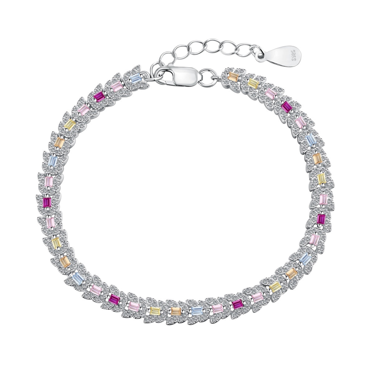 [Polaidi Jewelry]Delicate Colorful Multi Cut Daily Bracelet