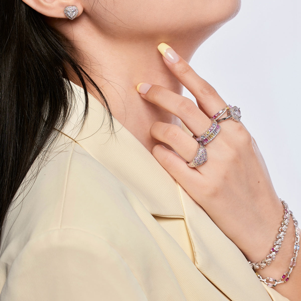 [Polaidi Jewelry]Delicate Ebullient Heart Shape Wedding Ring
