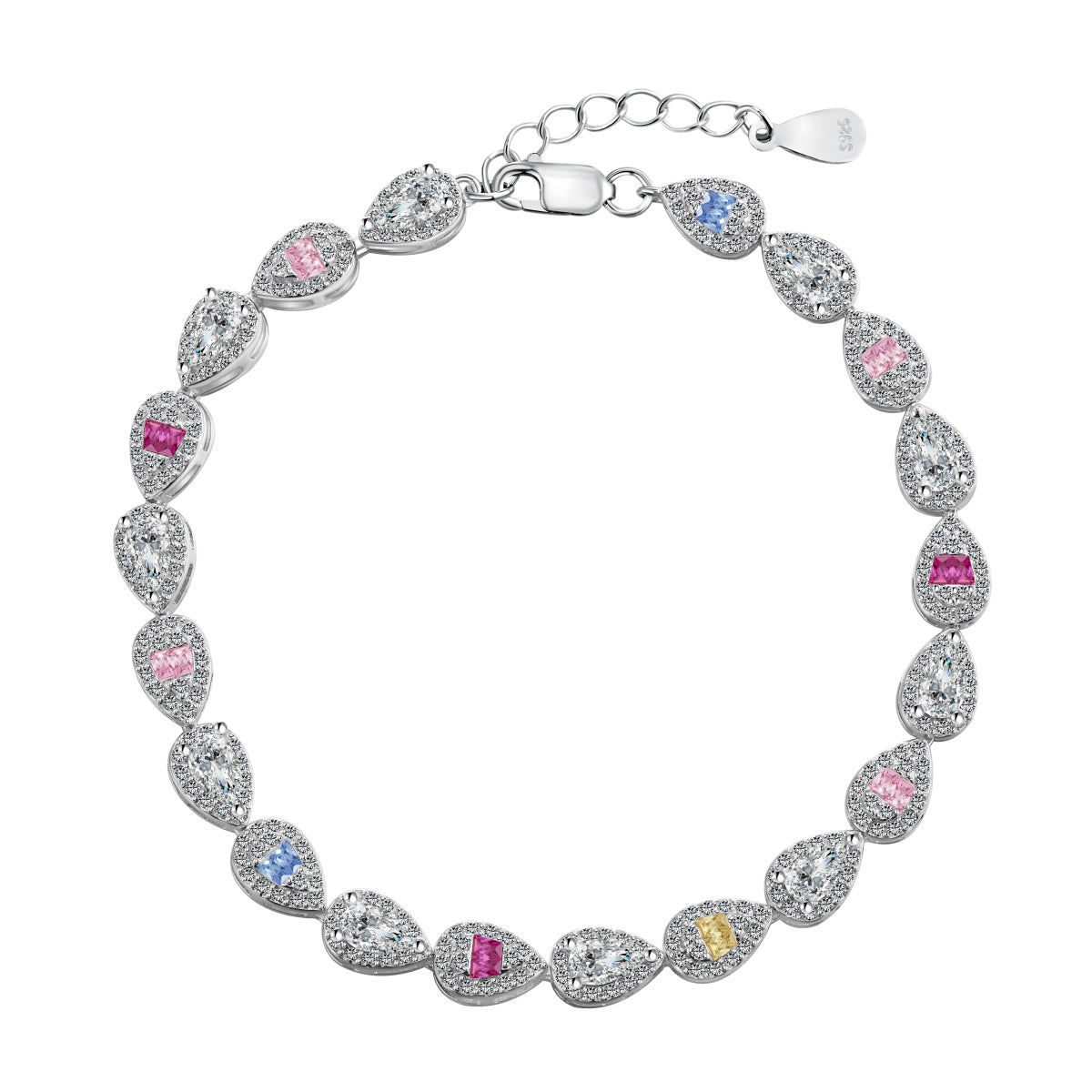 [Polaidi Jewelry]0.25 Carat Radiant Water Drop Shape Daily Bracelet