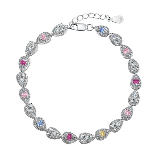 [Polaidi Jewelry]0.25 Carat Radiant Water Drop Shape Daily Bracelet