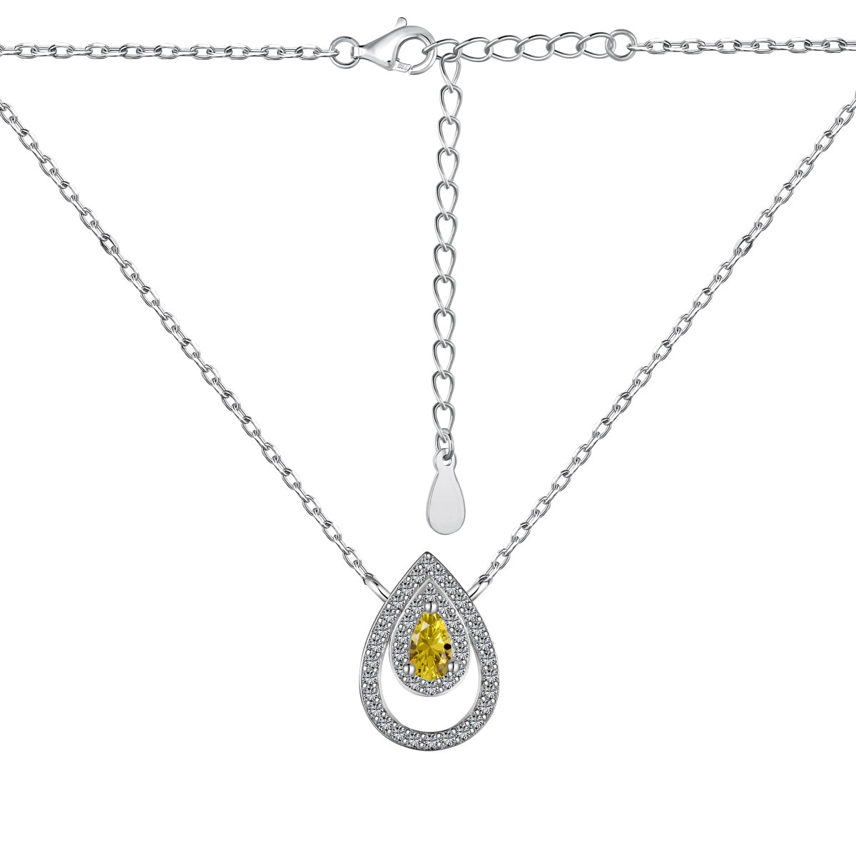 [Polaidi Jewelry]Sparkling Pear Cut Necklace