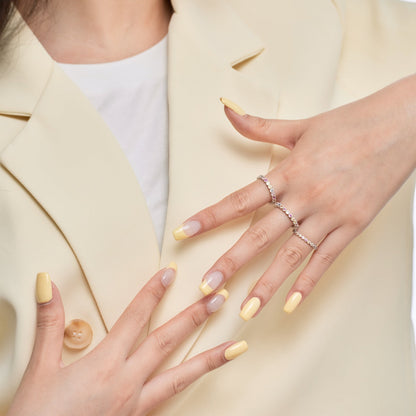 [Polaidi Jewelry]Radiant Sparkling Round Cut Daily Ring