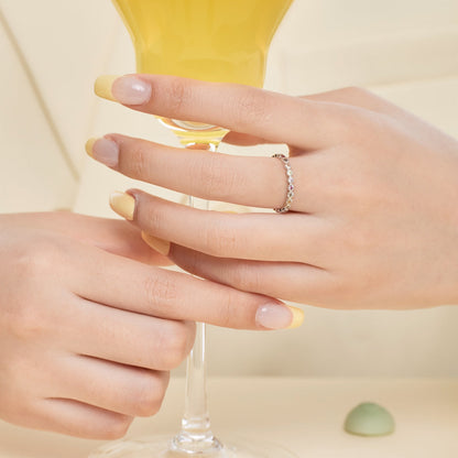 [Polaidi Jewelry]Radiant Sparkling Round Cut Daily Ring