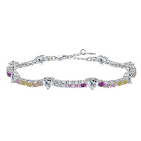 [Polaidi Jewelry ]Romantic Heart Shape Round Cut Lover Bracelet
