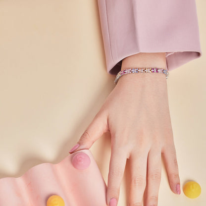 [Polaidi Jewelry]Radiant Colorful Emerald Cut Party Bracelet