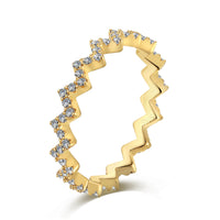 [Polaidi Jewelry ]Delicate Enchanting Wave Shape Daily Ring