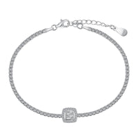 [Polaidi Jewelry ]Luxurious Dazzling Square Shape Banquet Bracelet