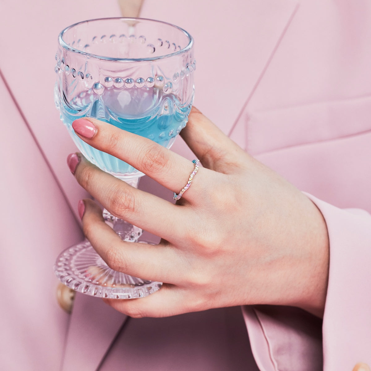 [Polaidi Jewelry]Dainty Colorful Round Cut Party Ring