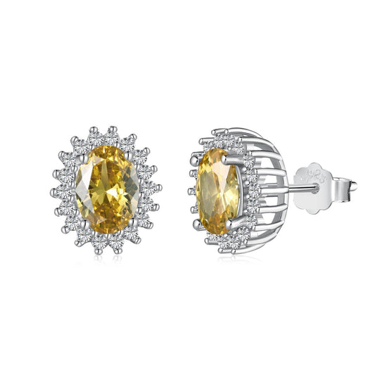 [Polaidi Jewelry]Delicate Radiant Oval Cut Daily Earrings