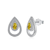 [Polaidi Jewelry ]Sparkling Delicate Water Drop Shape Daily Earrings