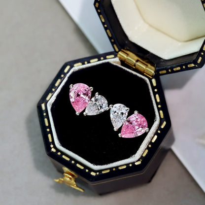 [Polaidi Jewelry]Dazzling Elegant Heart Cut Lover Earrings