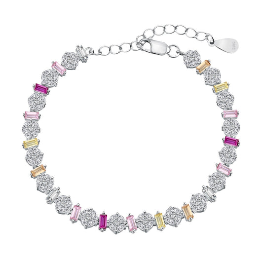 [Polaidi Jewelry]Radiant Colorful Round Shape Daily Bracelet