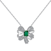[Polaidi Jewelry ]Luxurious Flower Shape Emerald Cut Necklace