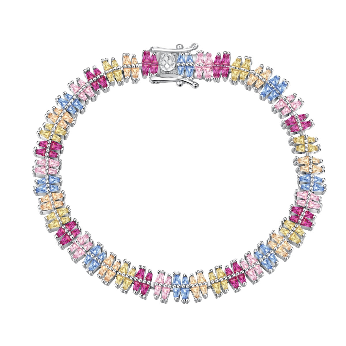 [Polaidi Jewelry]Sparkling Exquisite Multi Cut Party Bracelet
