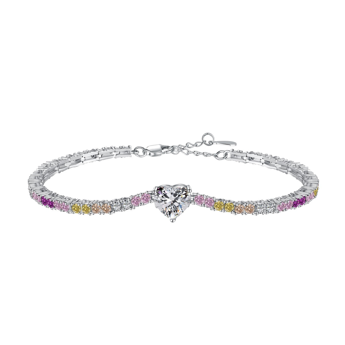 [Polaidi Jewelry]Delicate Romantic Heart Shape Lover Bracelet
